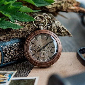 Engraved pocket watch for dad,Personalized pocket watches,Fathers day pocket watch,Wooden fathers day gifts,Personalized pocket watch