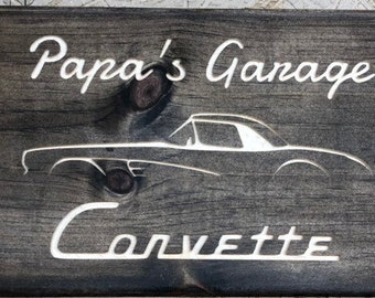 Custom Engraved C1 Corvette Coupe Sign