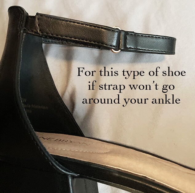 1/2 Ankle Strap Extenders With Loops Black Leather Etsy