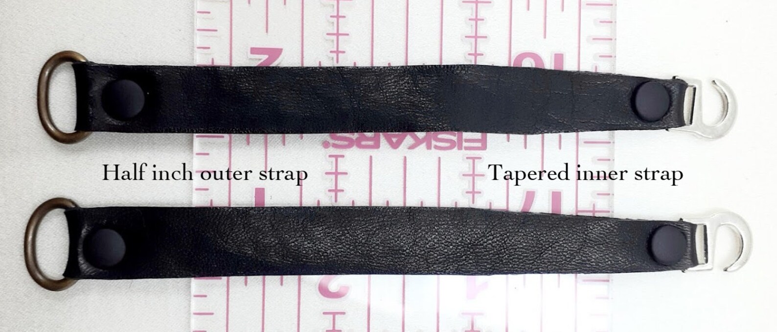 1/2 Ankle Strap Extenders With Loops Black Leather Etsy