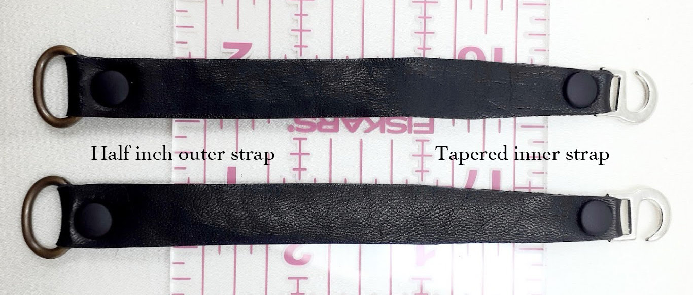 1/2 Ankle Strap Extenders With Loops Black Leather Etsy