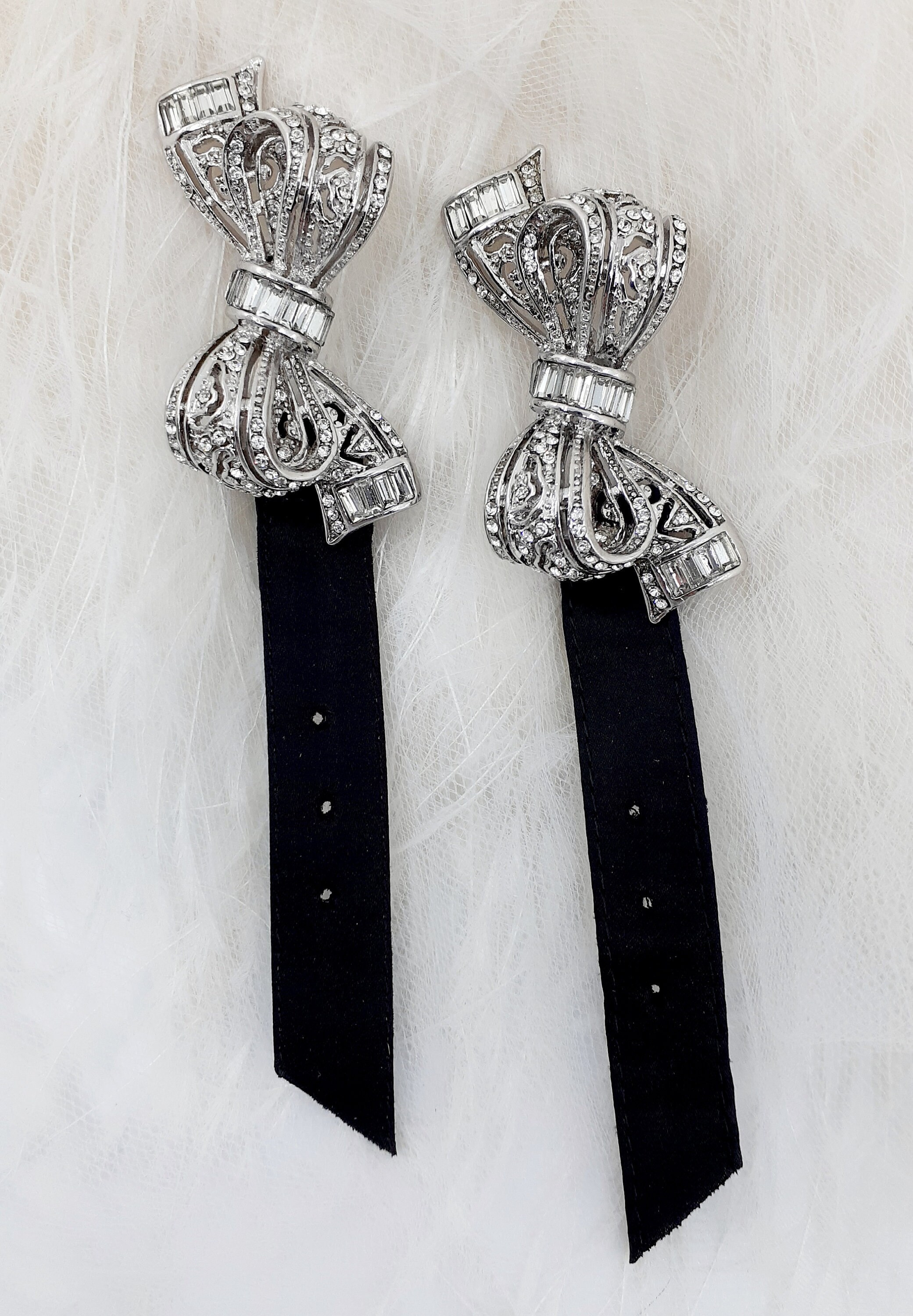 Ankle strap extender pair with crystal buckle 1/2 Etsy