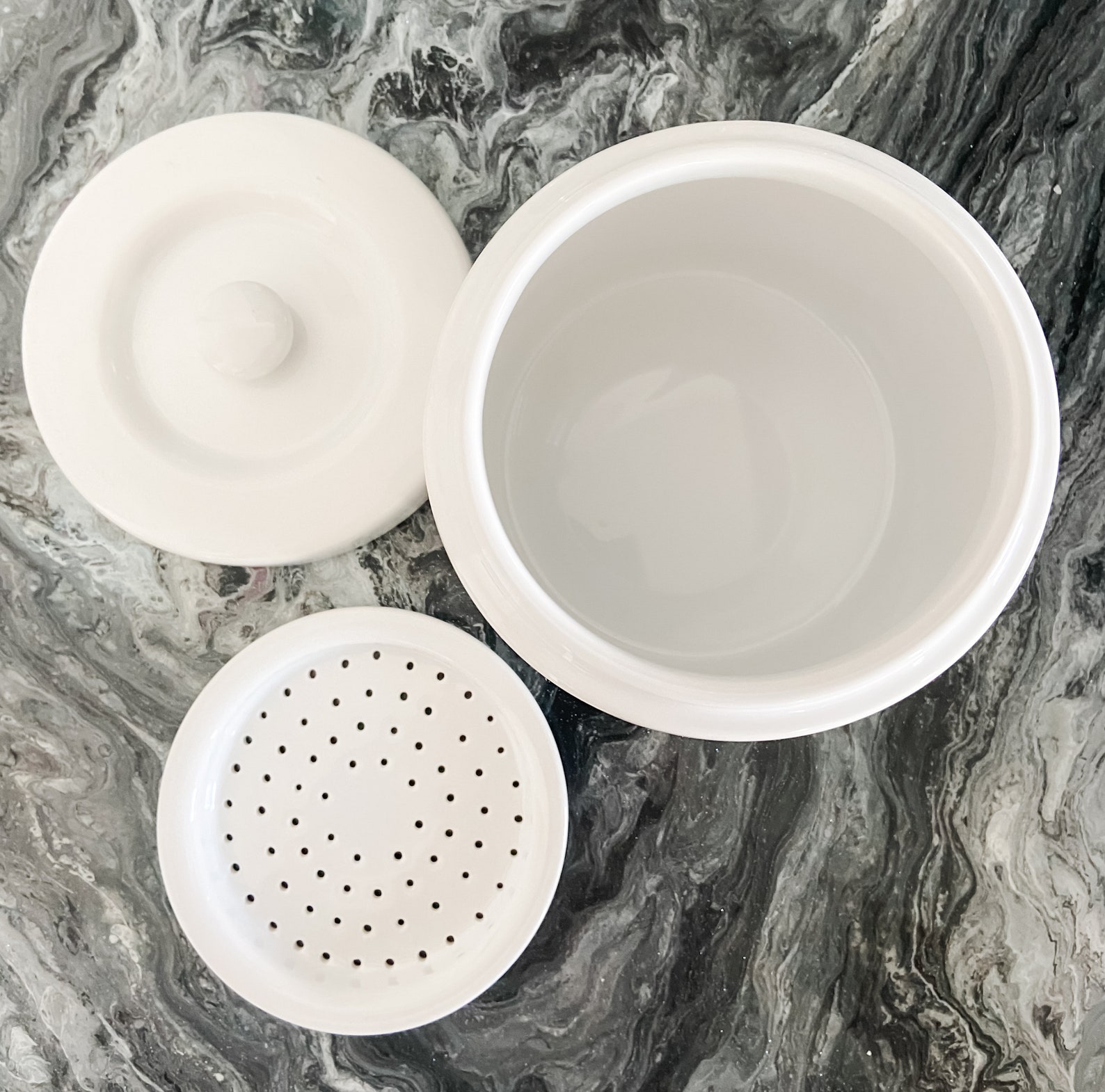 Weiß glasierter Keramik Speck Fett Aufbewahrungsbehälter | Etsy