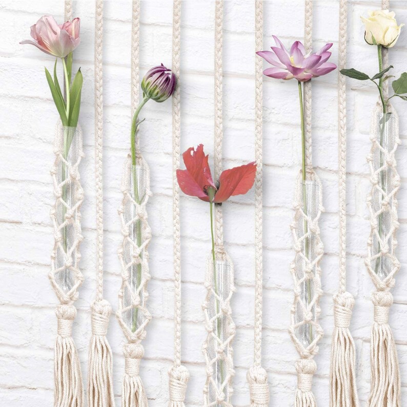 Handmade Macrame Test Tube Propagation Station Etsy