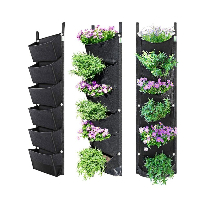 6 Pocket Waterproof Felt Living Wall Planter Etsy