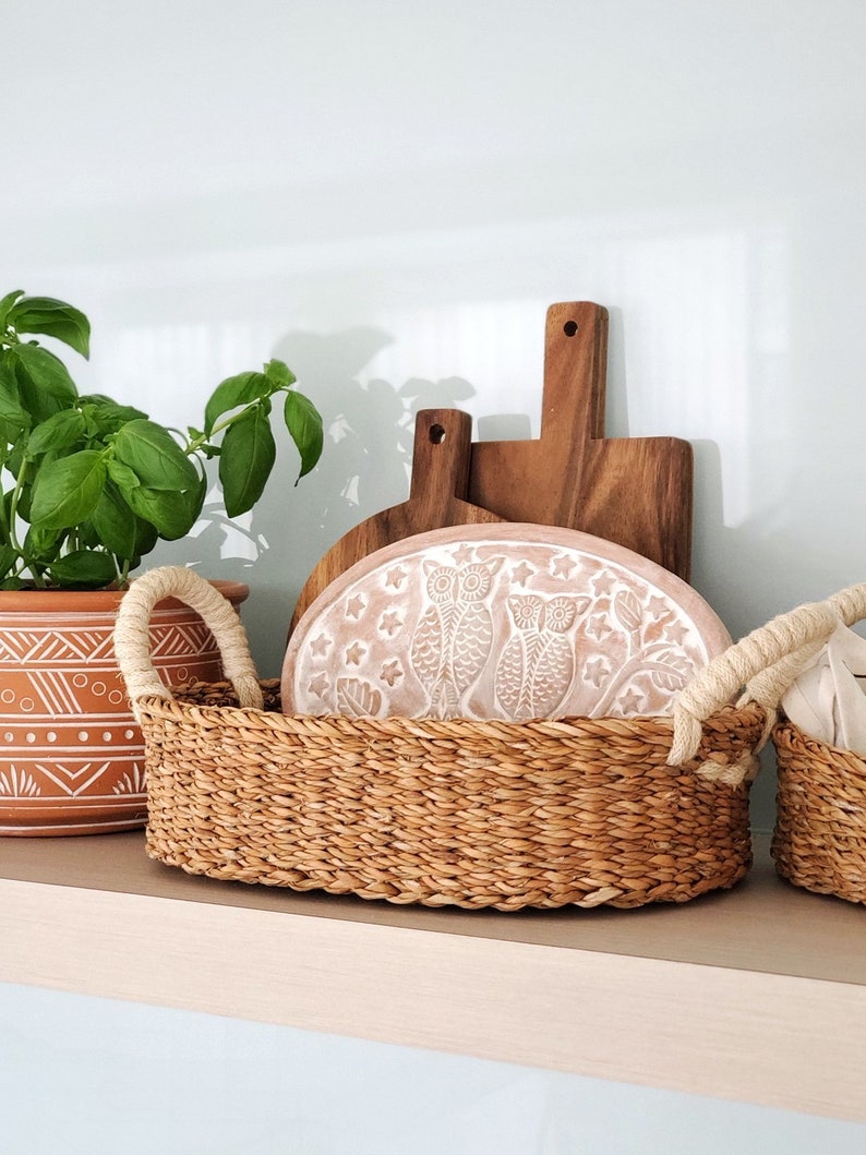 Handmade Bread Warmer Basket With Terracotta Warming Etsy