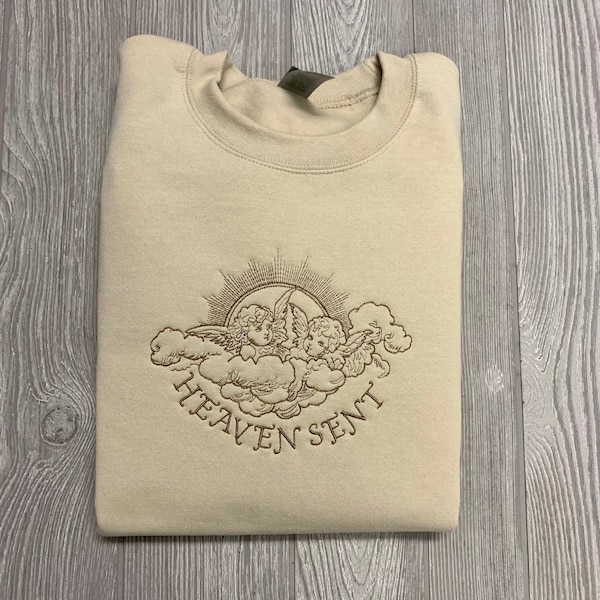 Heaven Sent Embroidered Crewneck Brandy Melville Inspired - Customize Color