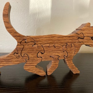 Kitten Puzzle: Walnut, art puzzle, wood gift, kitten, cat puzzle, decor