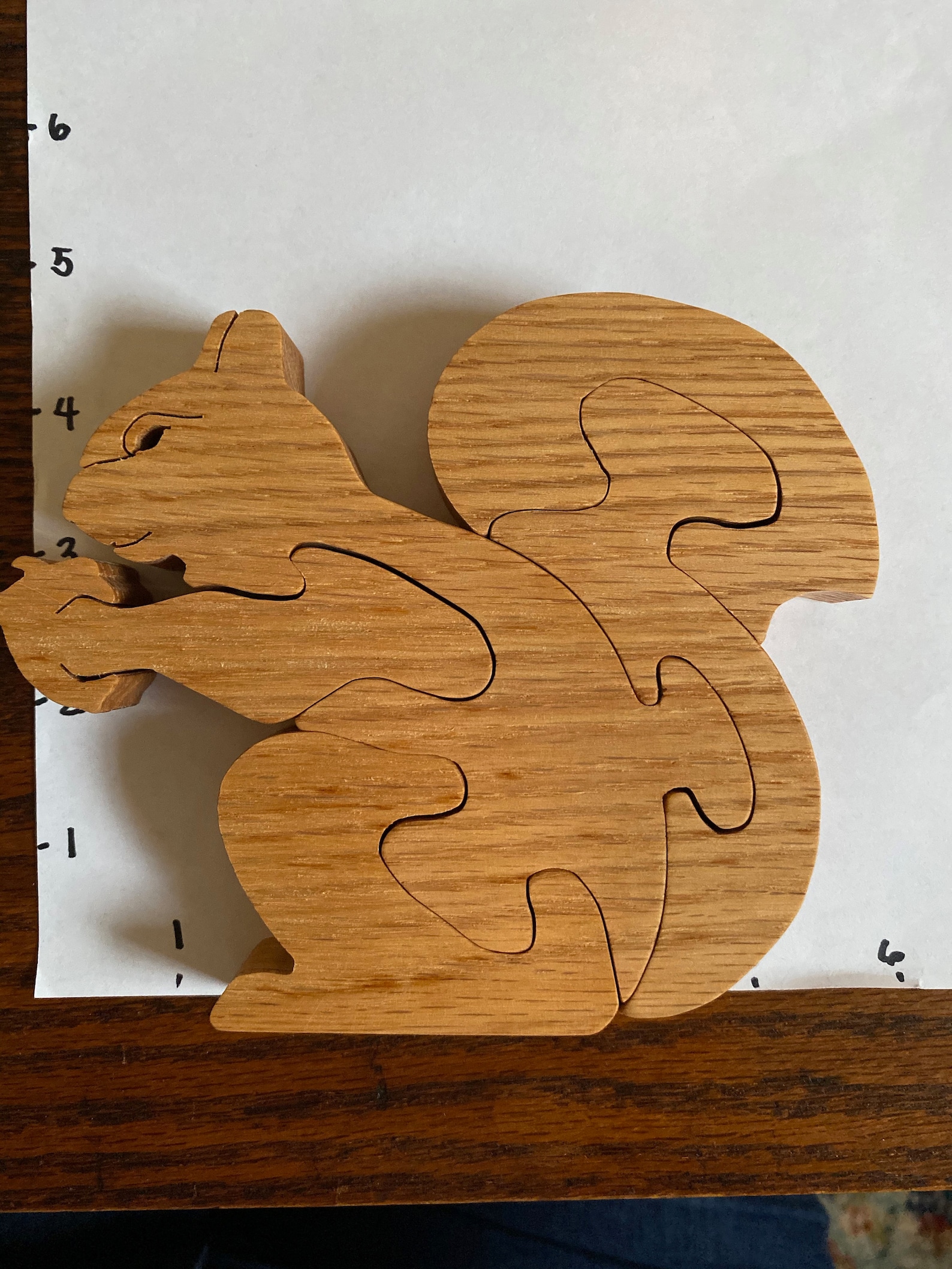 Squirrel Puzzle Cherry Wood Wildlife Squirrel Free Etsy