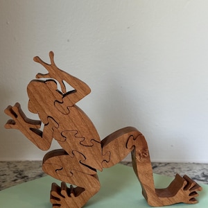 Exotic Tree Frog, Wildlife, Handmade, Wood Puzzle, Wood Art, Birthday, Graduation, Christmas, John Scanlan, Decor