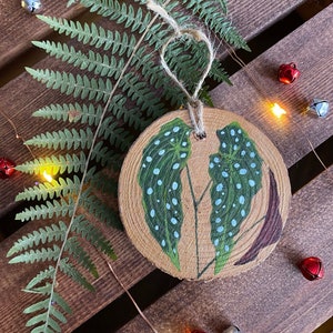 Begonia Maculata Wooden Ornament