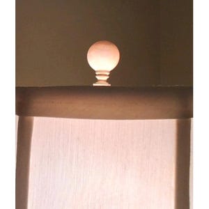 Lamp Finial Crystal Yellow Calcite Sphere Ball Natural Gemstone Brass Base 2 x 1