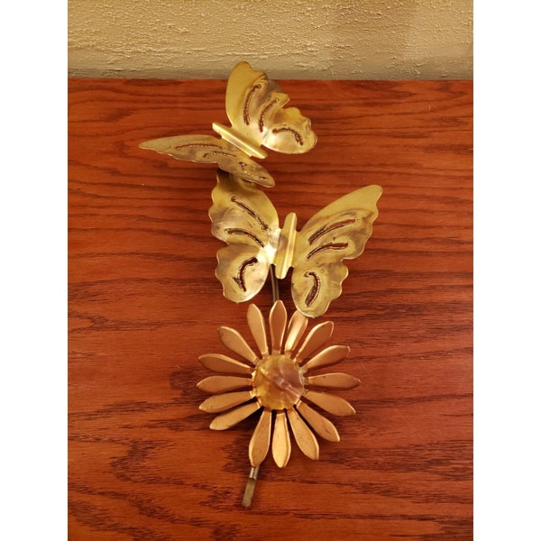 Brass Metal Art Vintage Wall Etsy