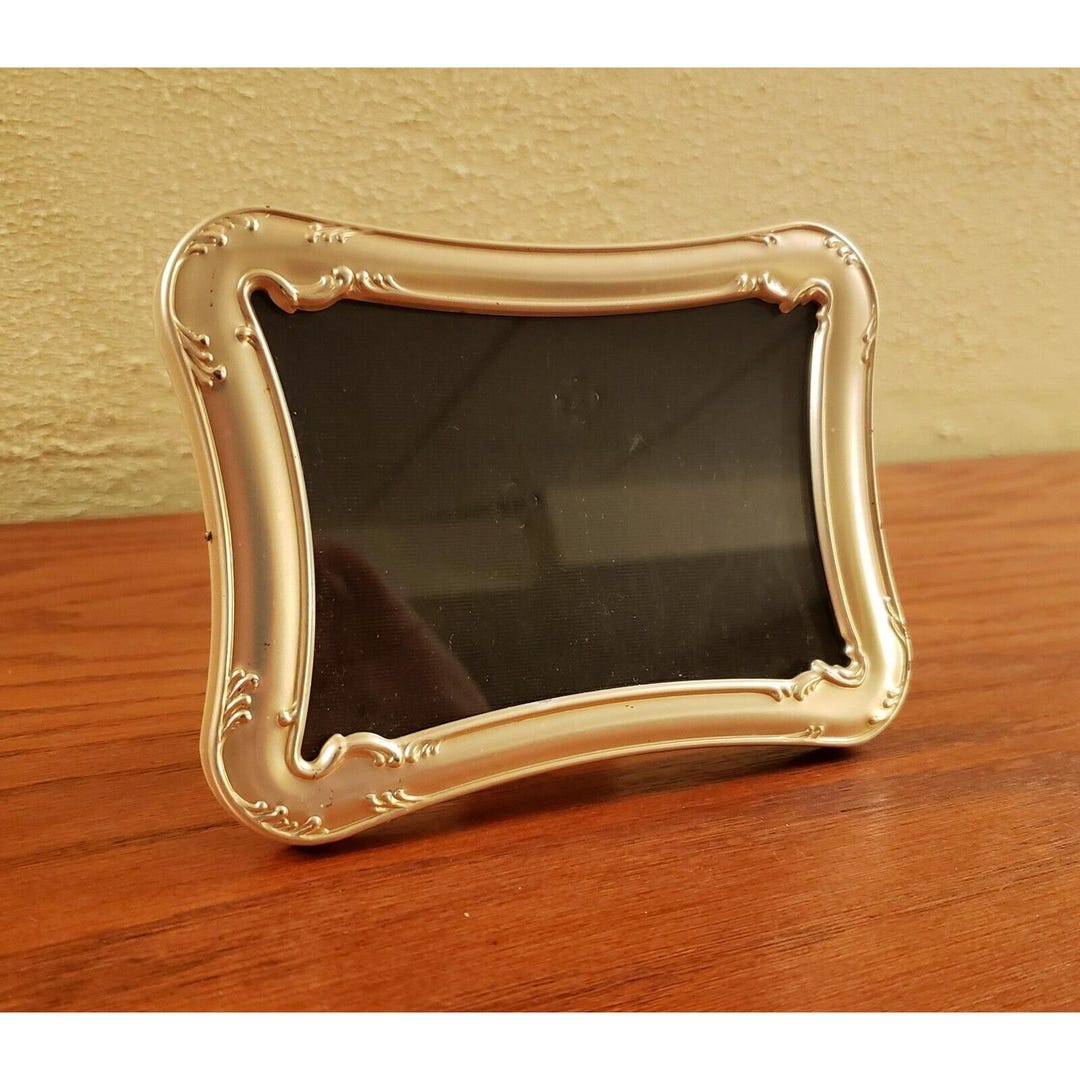 Photo Picture Frame Burnes of Boston Silver Tone Curved Design Small ...
