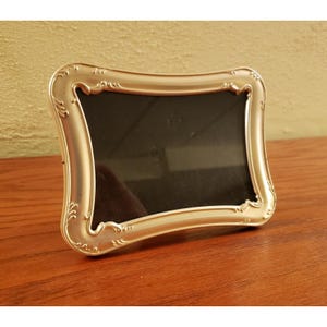 Photo Picture Frame Burnes of Boston Silver Tone Curved Design Small Vintage Art Nouveau
