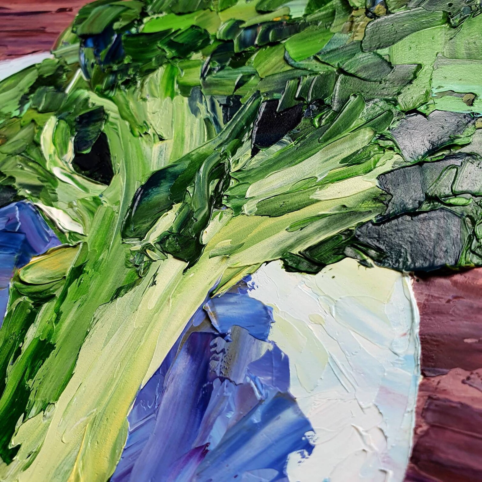 Broccoli Painting Vegetables Original Art Oil Still Life Etsy