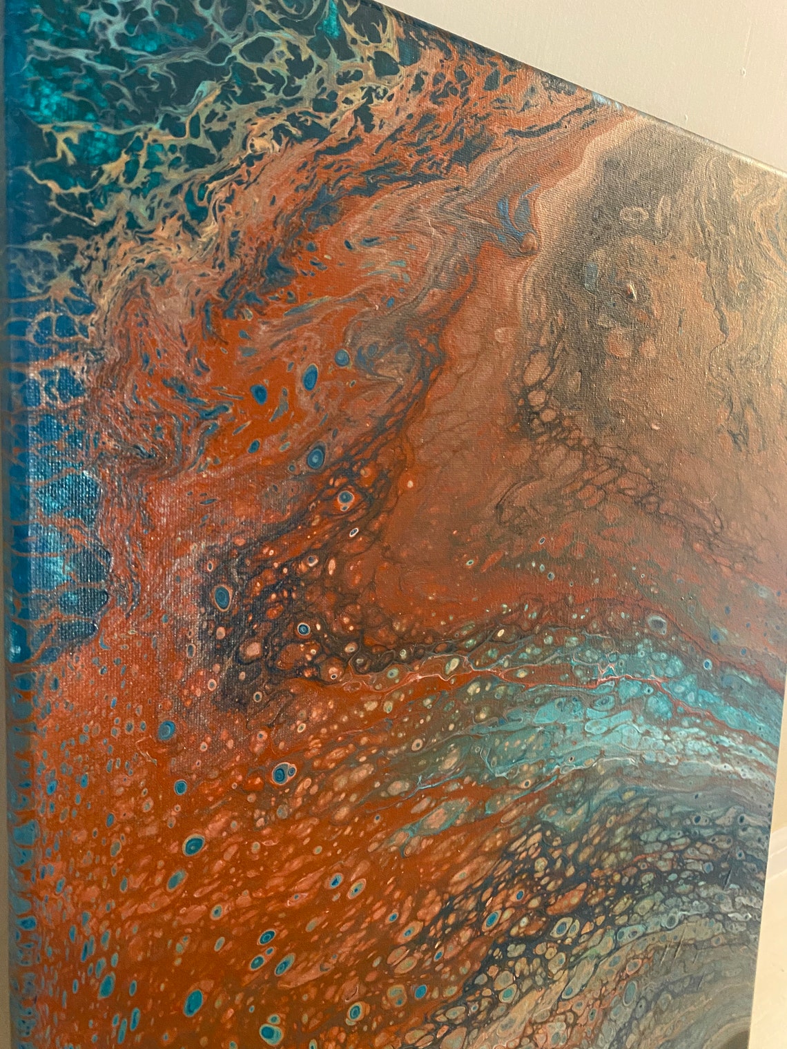 Acrylic Pour Painting Copper Etsy