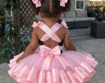 Pink and black Birthday Outfit | Tutu Outfit