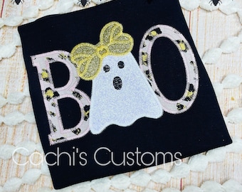 Girl Ghost Shirt - Personalized Halloween Shirt Girls