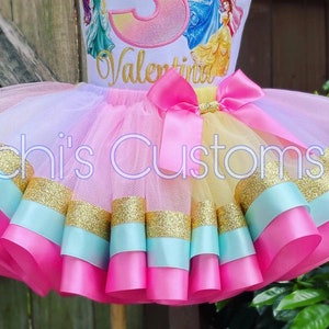 Princess Tutu Only | Ribbon Birthday Tutu |  Rainbow Tutu