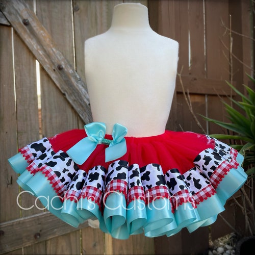 Farm Tutu - Cow Print Tutu - hotsell Barn Birthday tutu