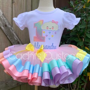 Happy cloud Birthday Tutu Outfit