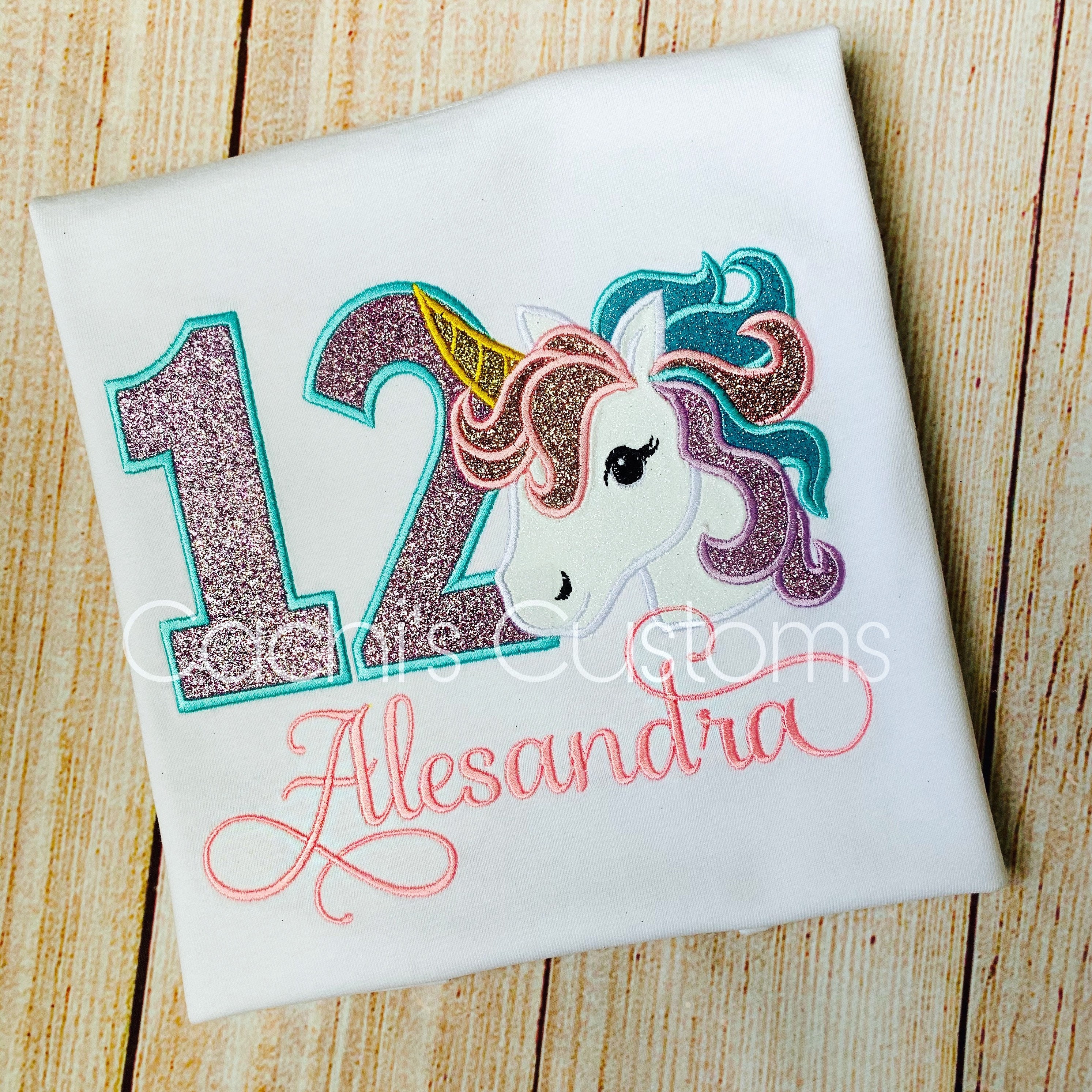 Rainbow Unicorn Birthday Shirt