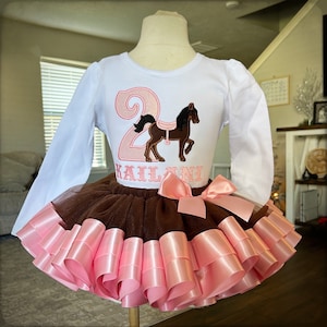 Western Birthday Outfit - Horse Birthday Shirt - Cow Girl Outfit