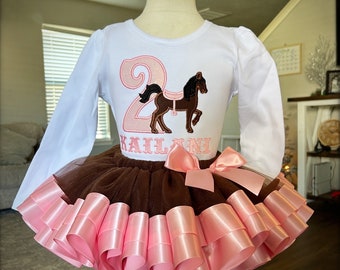 Western Birthday Outfit - Horse Birthday Shirt - Cow Girl Outfit