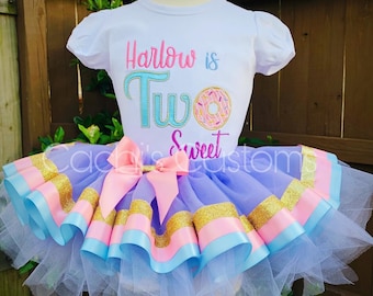 Two Sweet Birthday Outfit - Donut Birthday Outfit - Donut Second Birthday Outfit