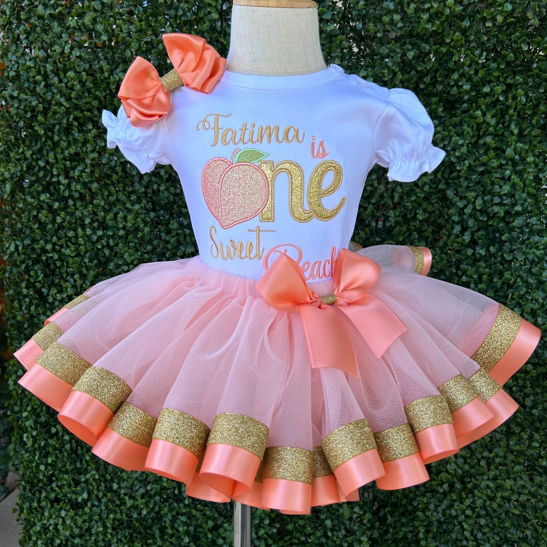 Tutu Dress Sweet One Birthday Outfit One Sweet Peach Birthday