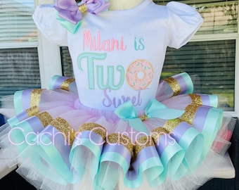 Two Sweet Donut Birthday Tutu Outfit