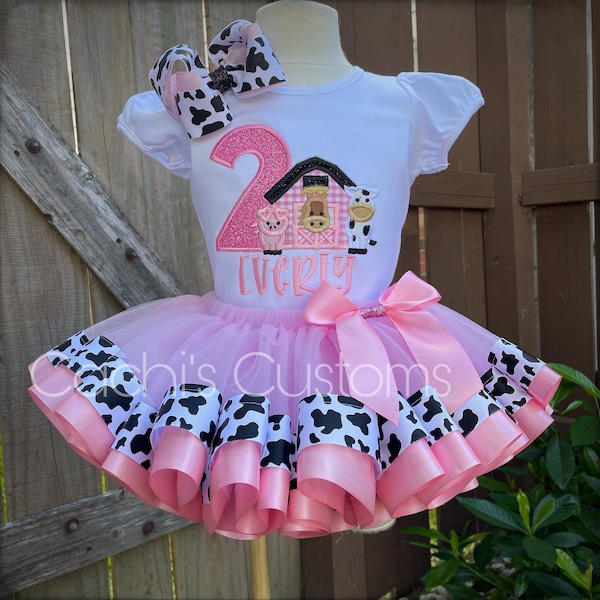 Traje de cumpleaños de vaca - Traje de cumpleaños de granja
