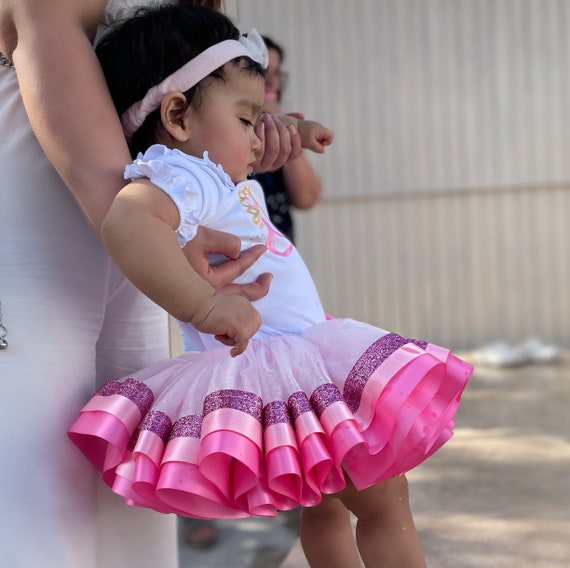 Pink Tutu - Birthday Tutu - Ribbon Trim Tutu - Etsy