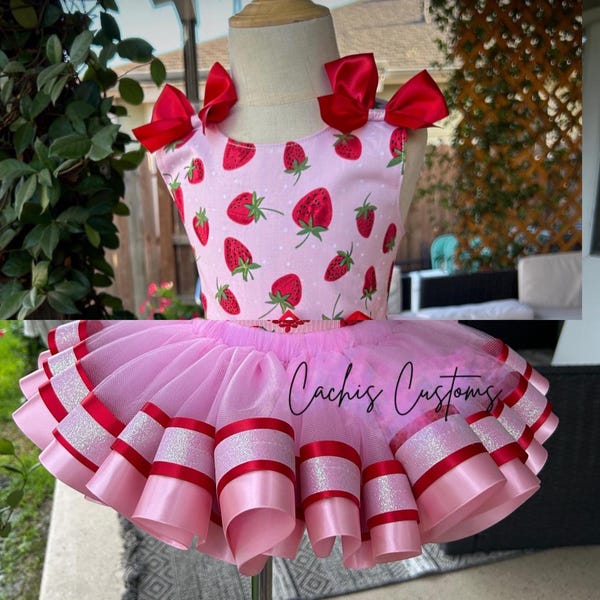 Strawberry Birthday Outfit | Strawberry Tutu | Sweet One Birthday