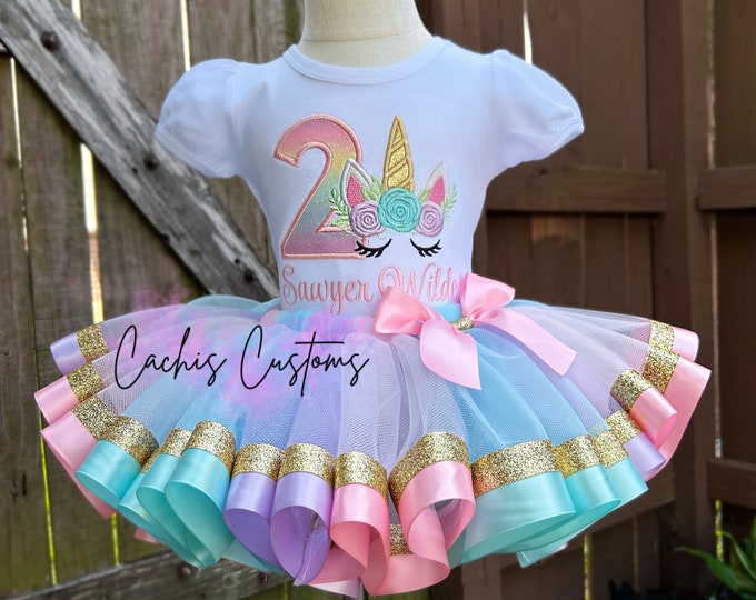 unicorn-birthday-outfit-unicorn-tutu-unicorn-shirt-etsy