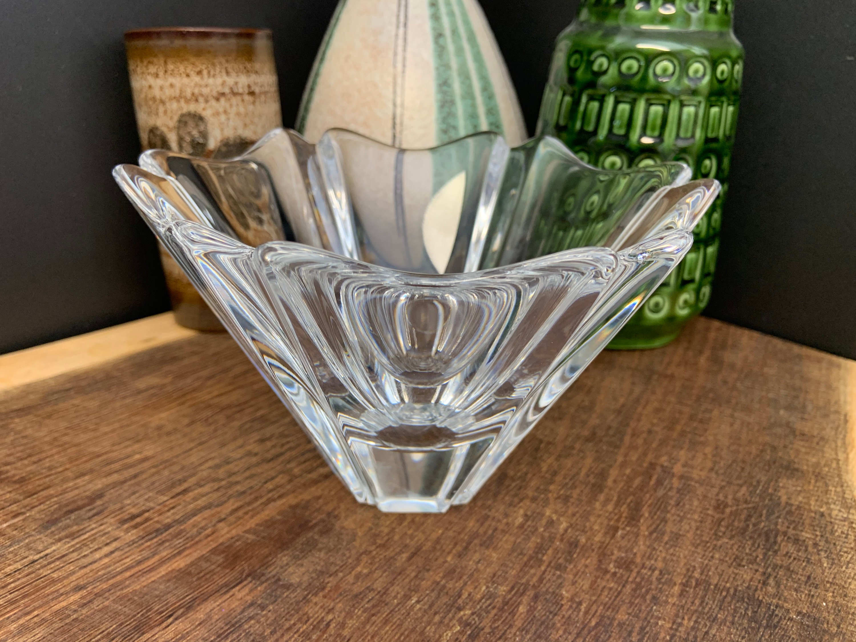 Clear Crystal Glass Scalloped Splash Orrefors Sweden Candy Dish Bowl –  Mitchell Sotka