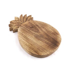 Tabla de cortar de madera de piña / Tabla de cortar de madera de mango de primera calidad / Tabla para servir de 12 x 8 x 1 pulgada / Tabla de quesos de cocina / Tabla de frutas /