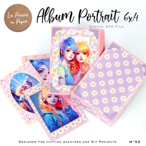ALBUM Portrait 6x4 - 3D SVG | Download Immediato | 24 pagine per foto 10x15 | Progetto per Cricut, Scanncut, Cameo - LPPSVG