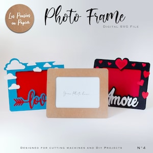 FOTOLIJST - 3D SVG | Direct downloaden | Fotolijst 10x15 - 6 ontwerpen + 4 basismodellen | Project voor Cricut, Scanncut, Cameo - LPPSVG