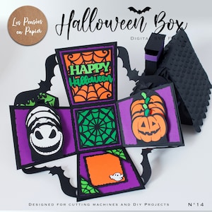 Maison d'Halloween - SVG 3D | Téléchargement instantané | Boîte qui explose | Projet pour Cricut, Scanncut, Cameo - LPPSVG