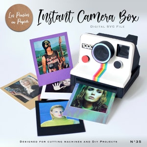 SOFORTIGE KAMERA Box Svg Polaroid | Digitaler Download | Projekt für Scanncut, Cricut, Silhouette Cameo Studio| LPPSVG-Schneidedatei