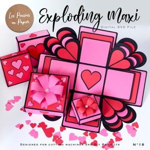 EXPLODING Maxi- 3D SVG | Download Immediato | Exploding Box Jumbo | Progetto per Cricut, Scanncut, Cameo - LPPSVG