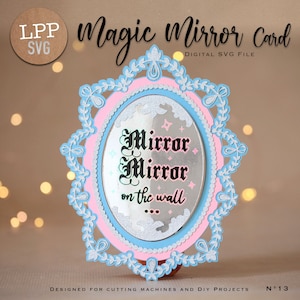 MAGIC Spiegelkaart - 3D SVG | Direct downloaden | Interactieve spiegel | Project voor Cricut, Scanncut, Cameo - LPPSVG