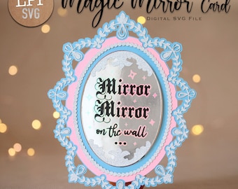 Carte Miroir MAGIQUE - SVG 3D | Téléchargement instantané | Miroir interactif | Projet pour Cricut, Scanncut, Cameo - LPPSVG