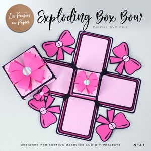 EXPLODING Box Bow - 3D SVG | Download Immediato | Progetto per Cricut, Scanncut, Cameo - LPPSVG