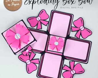 EXPLODIERENDE Boxschleife – 3D SVG | Sofortdownload | Projekt für Cricut, Scanncut, Cameo – LPPSVG