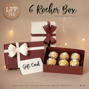 6 ROCHER Box - 3D SVG | Download Immediato | Gift Box | Progetto per Cricut, Scanncut, Cameo - LPPSVG