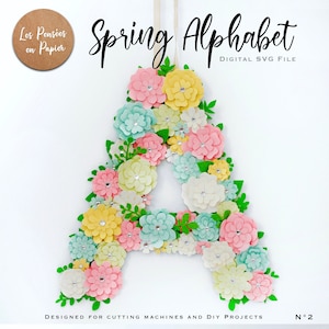 ALFABETO Primavera - 3D SVG | Descarga instantánea | 27 letras | Proyecto para Cricut, Scanncut y Cameo - LPPSVG