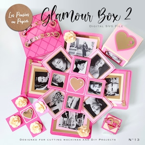 Caja GLAMOUR 2 - SVG 3D | Descarga instantánea | Caja explosiva | Proyecto para Cricut, Scanncut y Cameo - LPPSVG